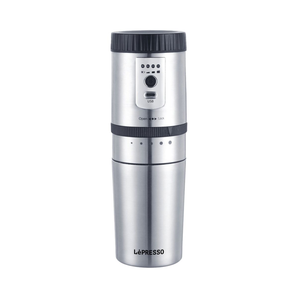 Lepresso Portable Mini Grinding and Coffee Maker With Stainless Steel Mug | Coffee Machine