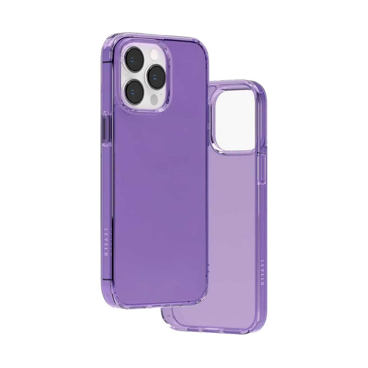 Levelo Clara Flexi-Frame Clear Case - iPhone 14 Pro - Purple | Covers
