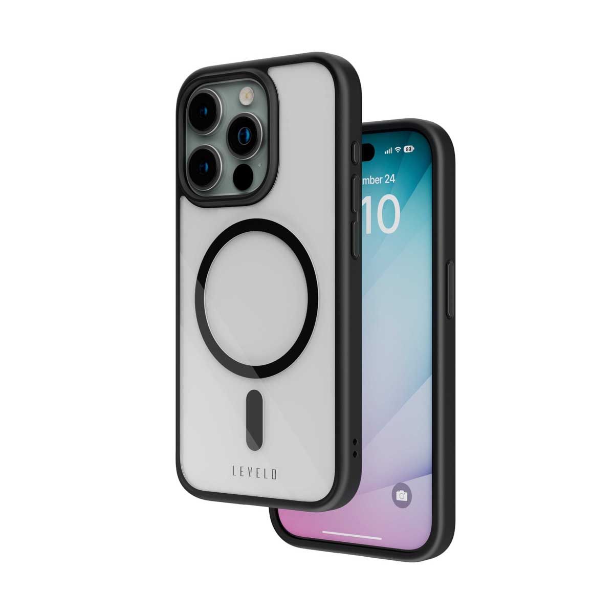 Levelo MagSafe Solo Case For iPhone 15 Pro - Black | Covers