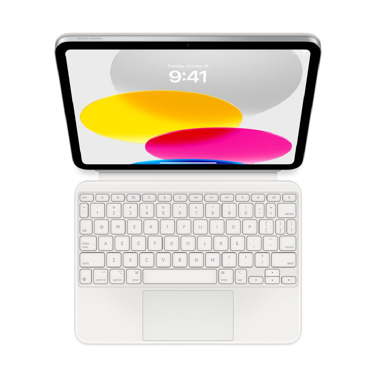 Apple Magic Keyboard Folio for iPad 10th – Arabic – White | iPad Accessories