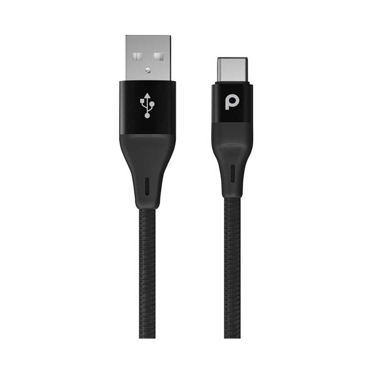 Porodo Aluminum Braided Type-c Cable 2.2m 3a - Black | Cables