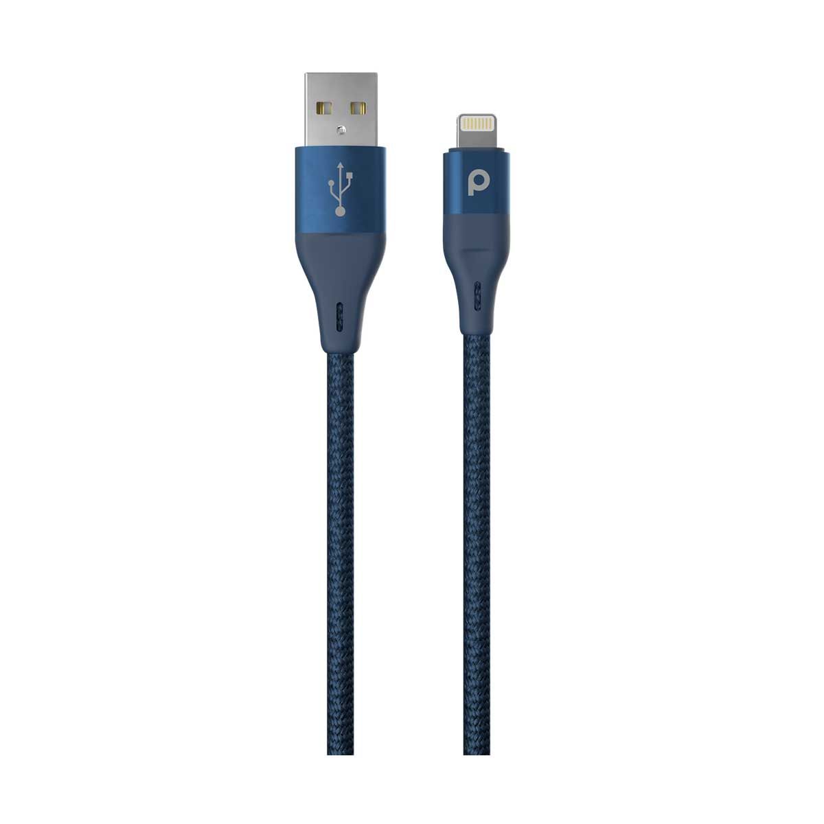 Porodo Braided USB-A To Lightning - 2.4a 1.2m - Blue | Cables