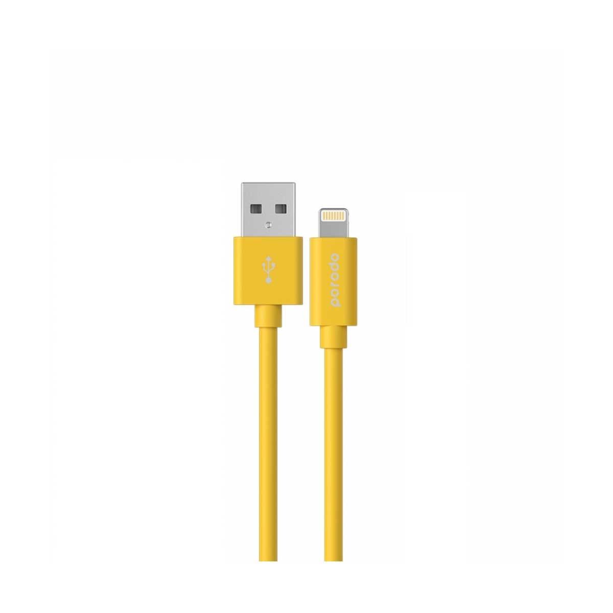 Porodo Pvc Lightning Cable 1.2m - Yellow | Cables