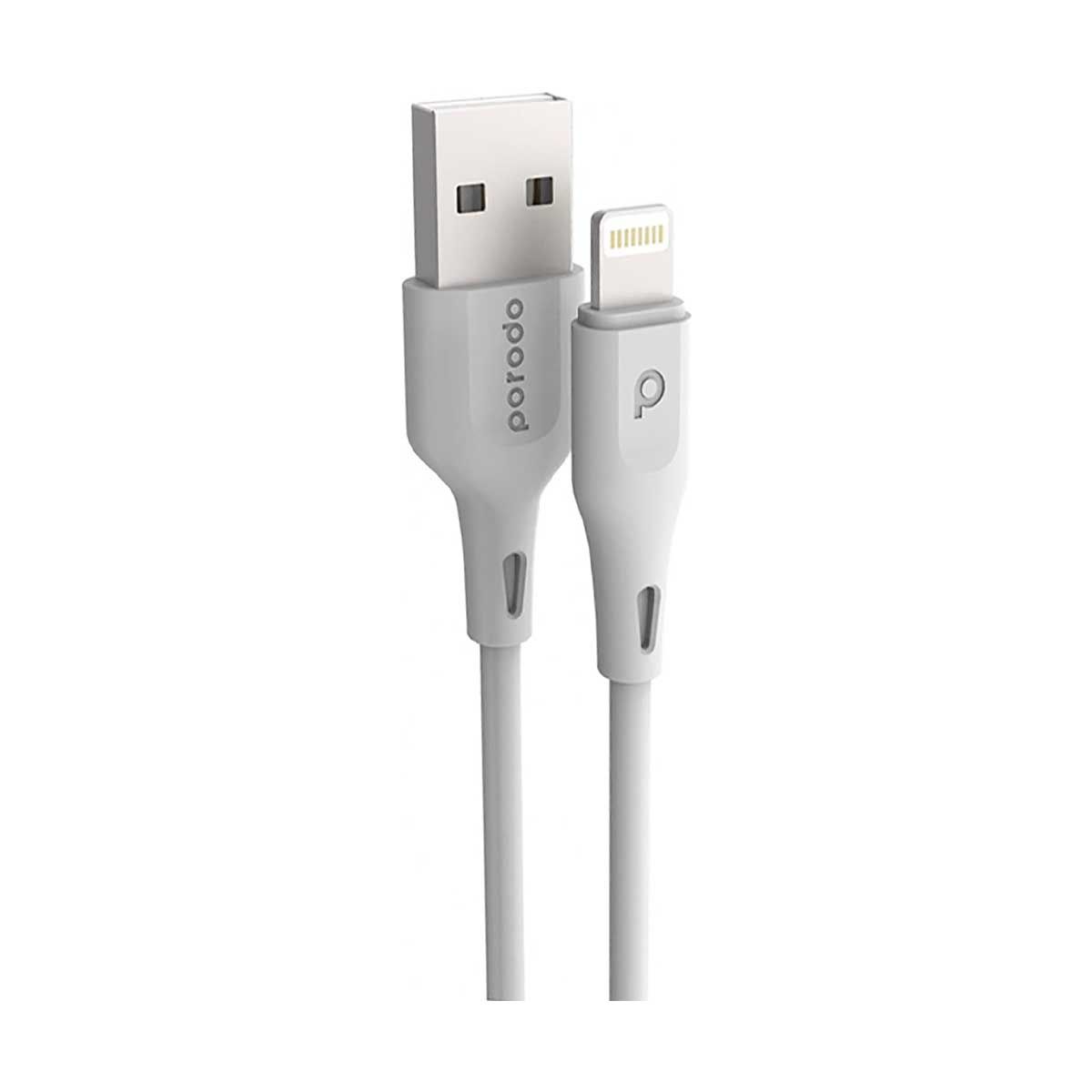 Porodo PVC USB-A to Lightning Cable 1.2m 2.4A - White | Cables