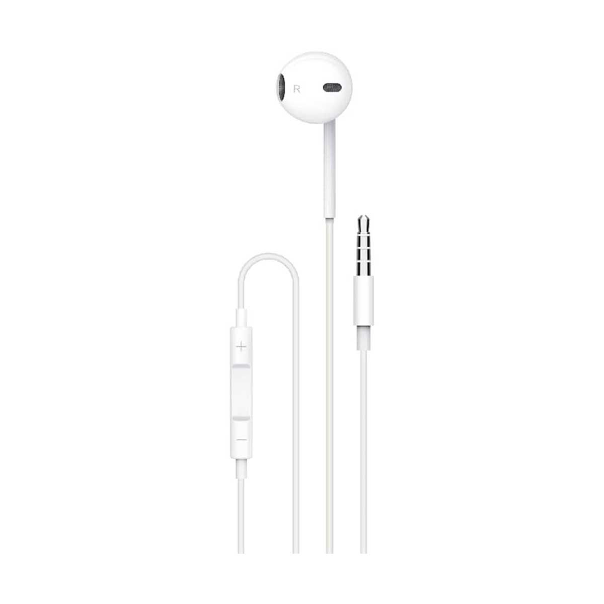 Porodo Single Mono Earphone With High Clarify Mic - White | Wearable Accessories