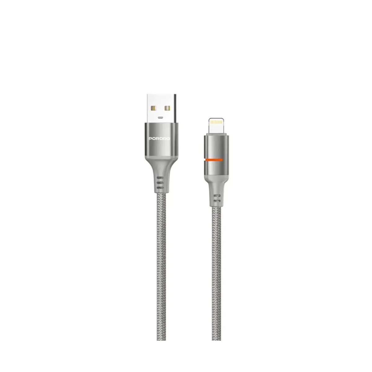 porodo-usb-a-to-usb-c-led-light-cable-gray | Cables