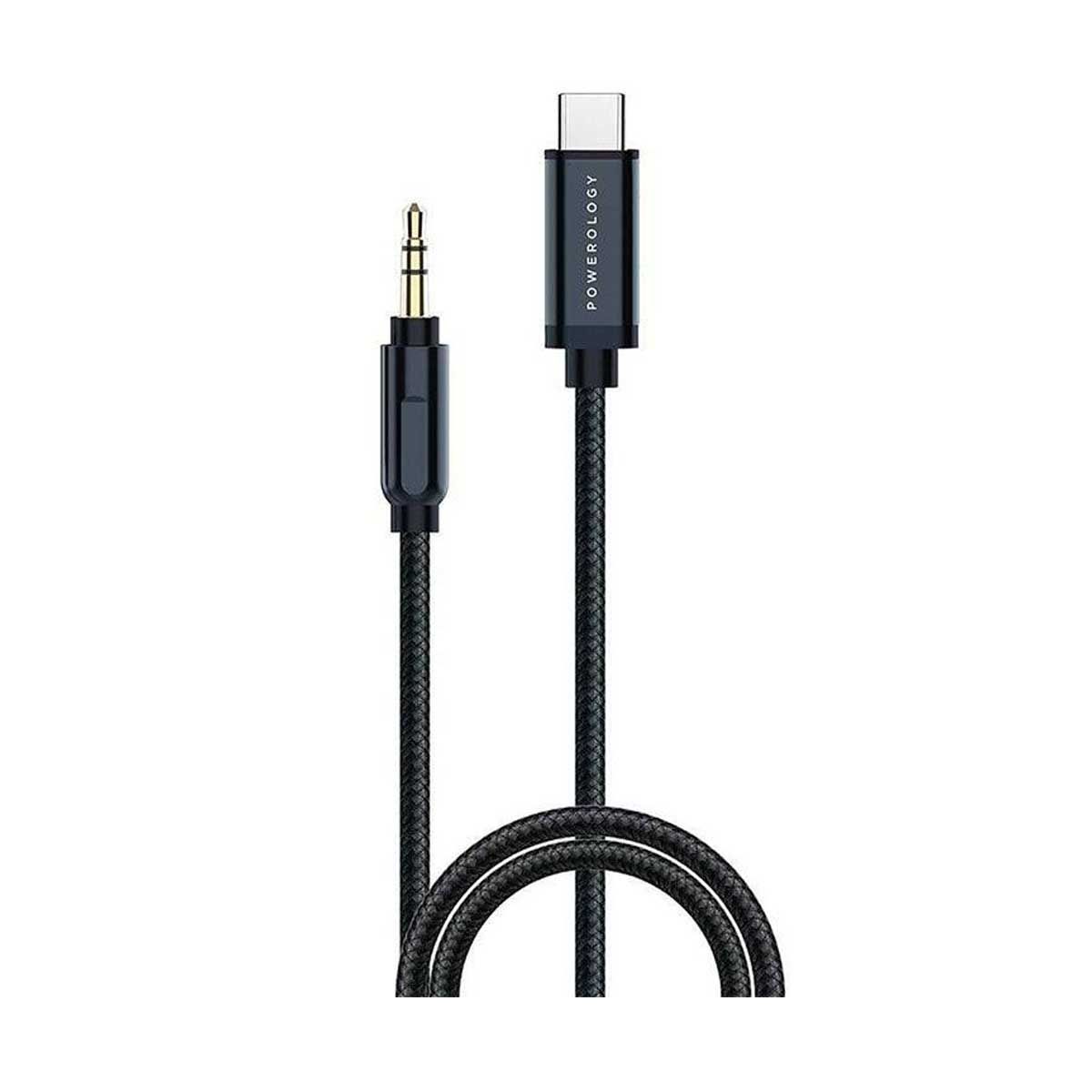 Powerology Braided Audio Type-c To 3.5mm Aux Cable - 1.2m / 4ft | Cables