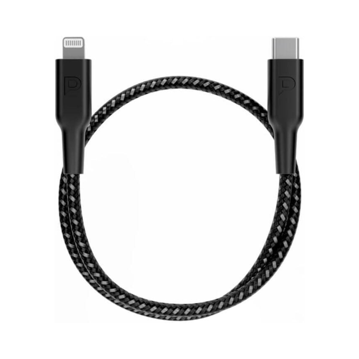 Powerology MFI Braided Type-C to Lightning Cable 30CM – Black | Cables
