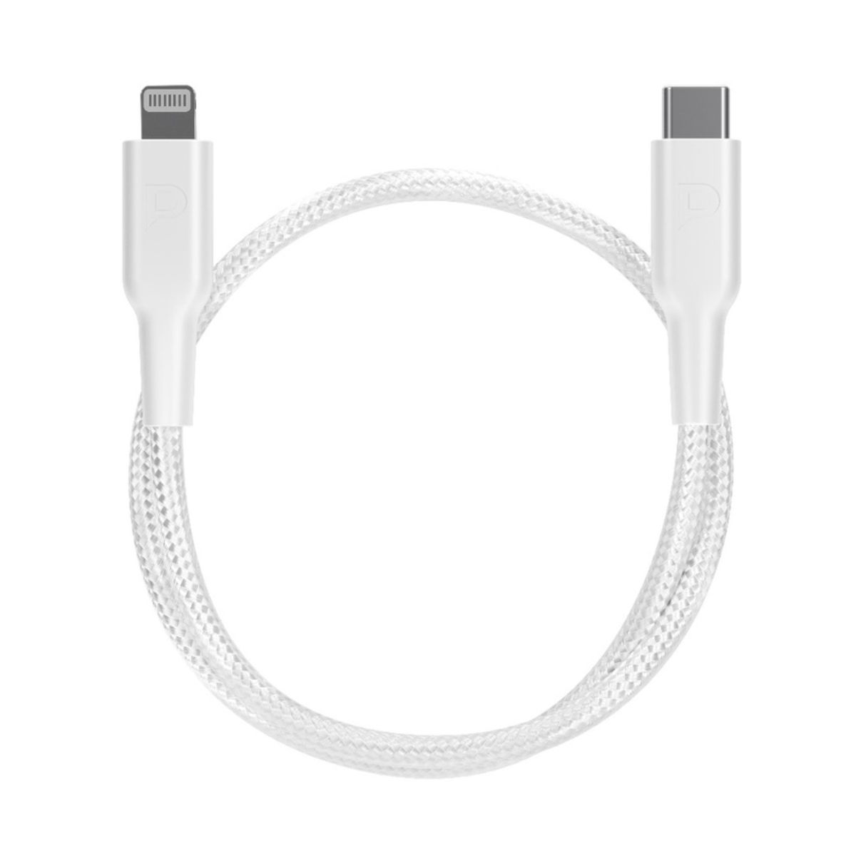Powerology MFI Braided Type-C to Lightning Cable 30CM – White | Cables