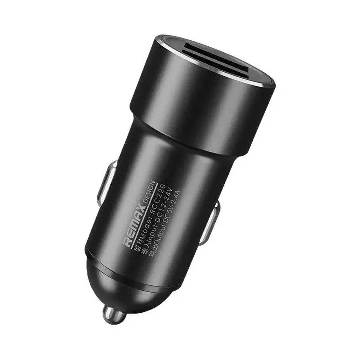 Remax RCC220 Car Charger Dual USB 2,4A - Black | Adaptors