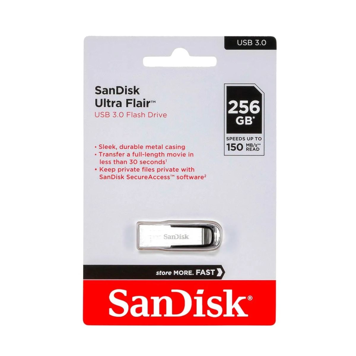 SanDisk 256GB Ultra Flair USB 3.0 Flash Drive | Accessories