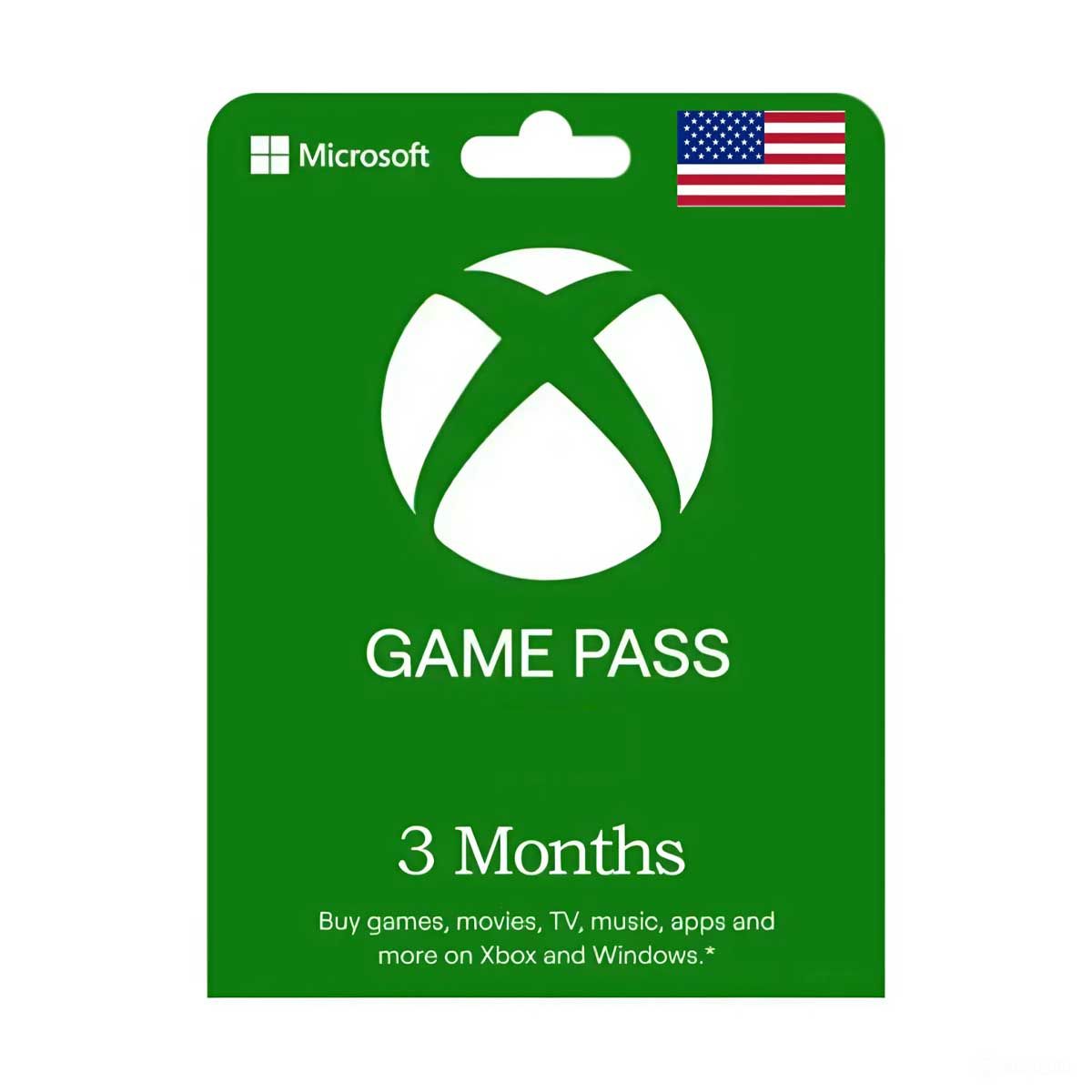 Xbox USA Game Pass 3 Months Digital Card | e-voucher